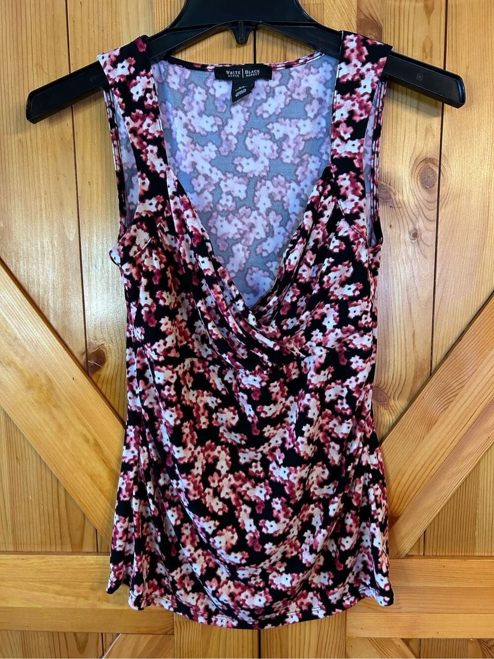 White House Black Market Shirt Womens XS Floral Tank Top Blouse (0557)